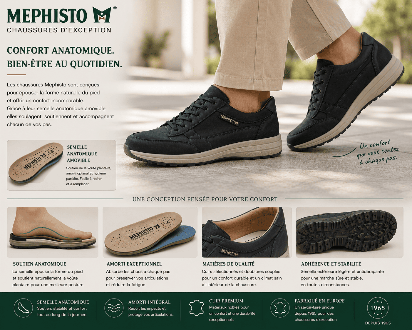 chaussures mal de dos lombalgies confort Mephisto Toulouse